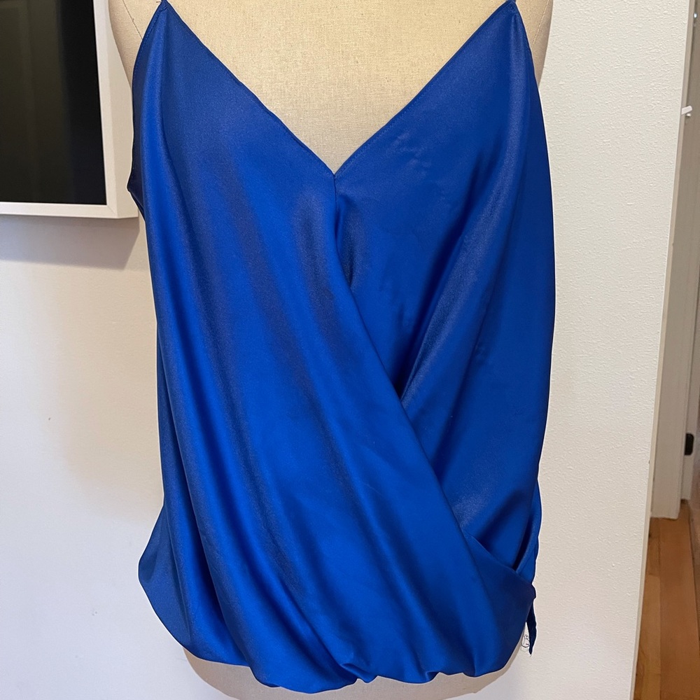 Bailey 44 blue satin cross top